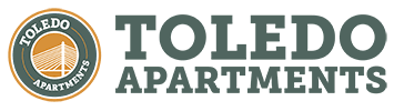 The image is a logo of Toledo Apartments.